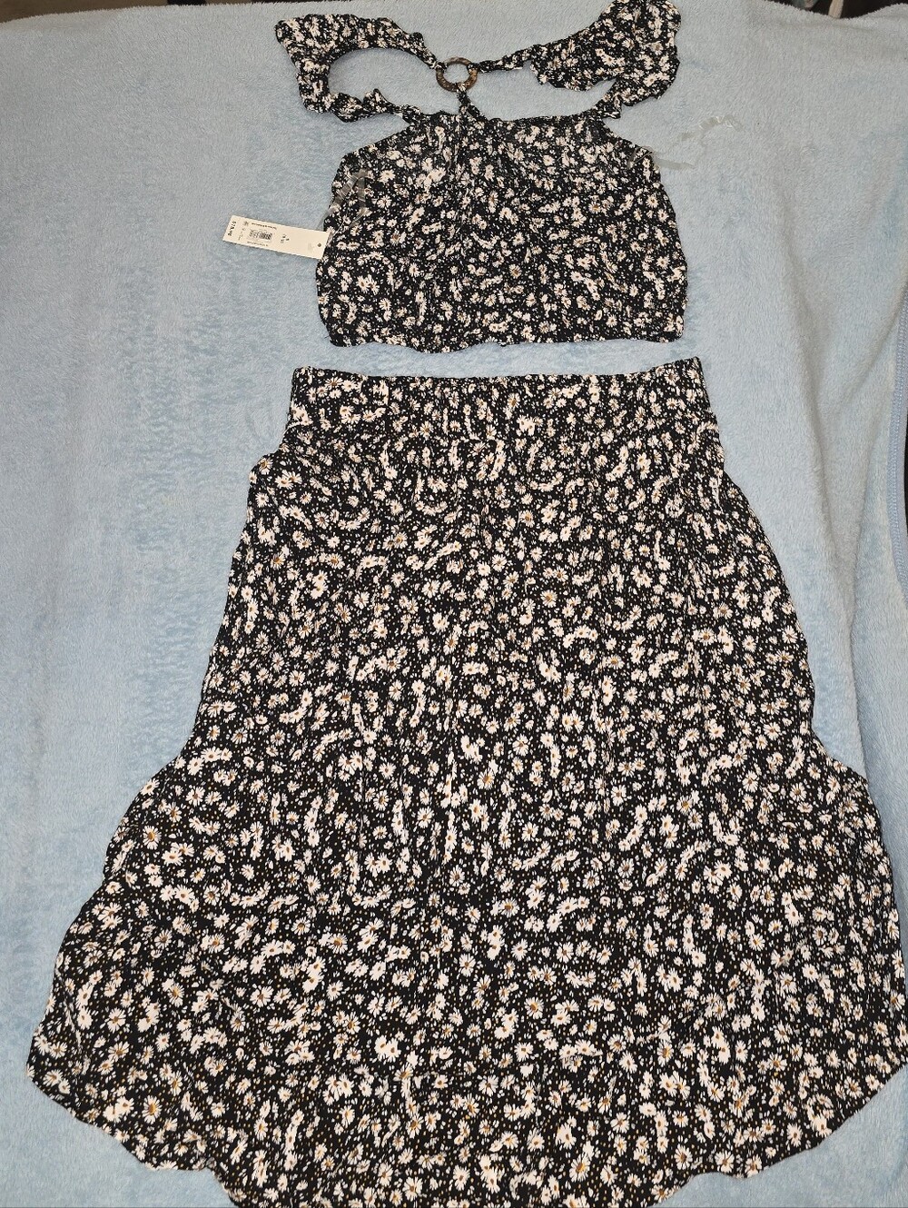 No Boundaries Black Floral Maxi Dress Set